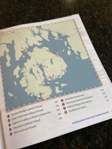 Down East map from Lobster Shack's by Mike Urban