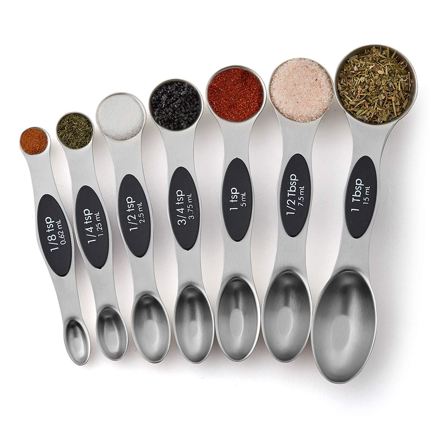 Spring Chef Magnetic Measuring Spoons Set, Dual Sided, Stainless Steel -  Unstoppable Foodie